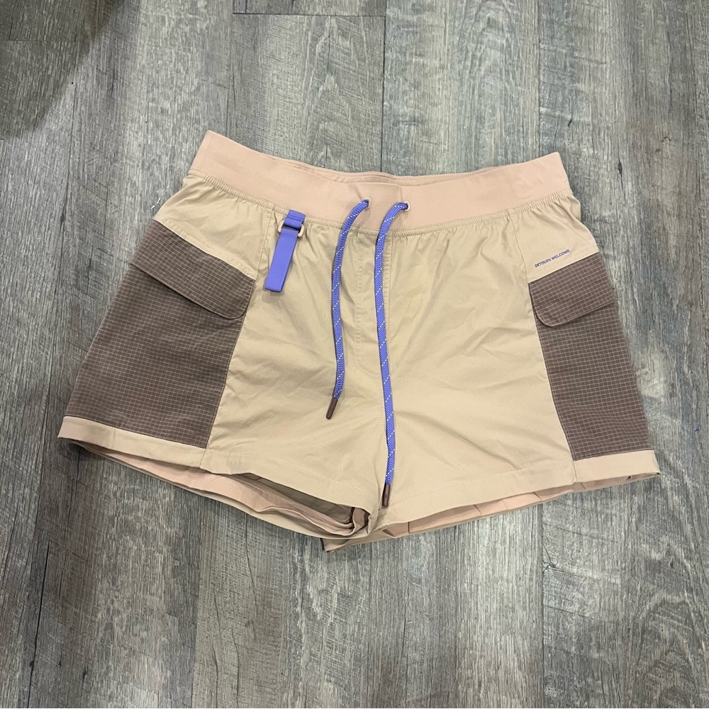lululemon athletica Beige & Brown Track Joggers with Purple Drawcord - Picture 10 of 12